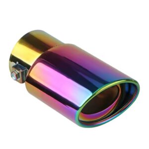 🔩 סופית אגזוז נירוסטה צבעונית רחבה