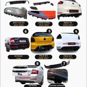 דיפיוזר אחורי תואם מקור עיצובי לרכב