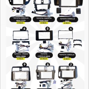פאנל פלסטיקה לטויטה ייעודי להתקנת מערכת מולטימדיה ברכב