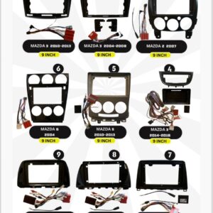 פאנל פלסטיקה למאזדה להתקנת מערכת מולטימדיה ברכב