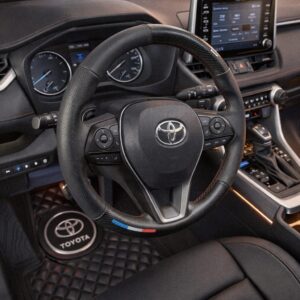 ⚡️ כיסוי הגה קרבון עור נאפה מתאים לכל הרכבים