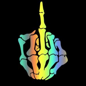 מדבקת סיליקון לקישוט הרכב שלד מחליף צבעים⁩