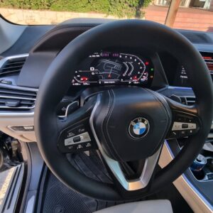 כיסוי הגה בתפירה עור טורקי חלק