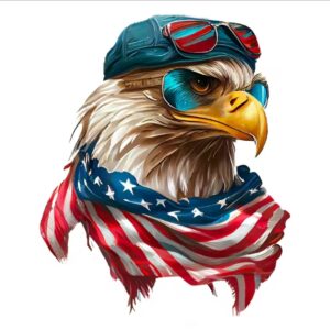 🏷 מדבקת סיליקון לקישוט הרכב נשר דגל USA