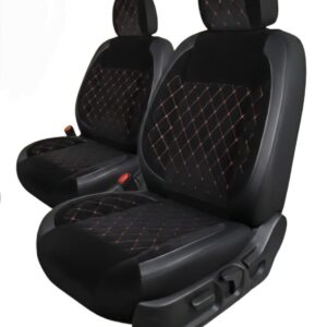 ✨️ ריפודים כיסויים בד לכל הרכב דגם SPT שחור אדום