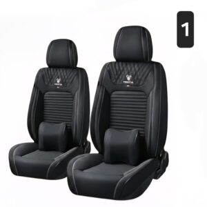 ✨️ ריפודים לרכב כיסויים למושבים עור – Luxury Black Elite